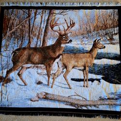 Van Gilder Deer Wildlife Throw Blanket