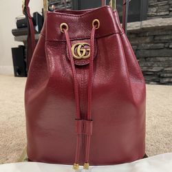 GUCCI Red Leather Backpack New!