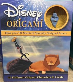 Disney Origami Book with Material to Create- Brand New