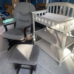 Rocking Chair And Changing Table