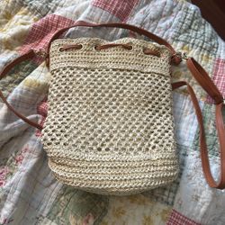 Handmade Woven Straw Bag from Laos