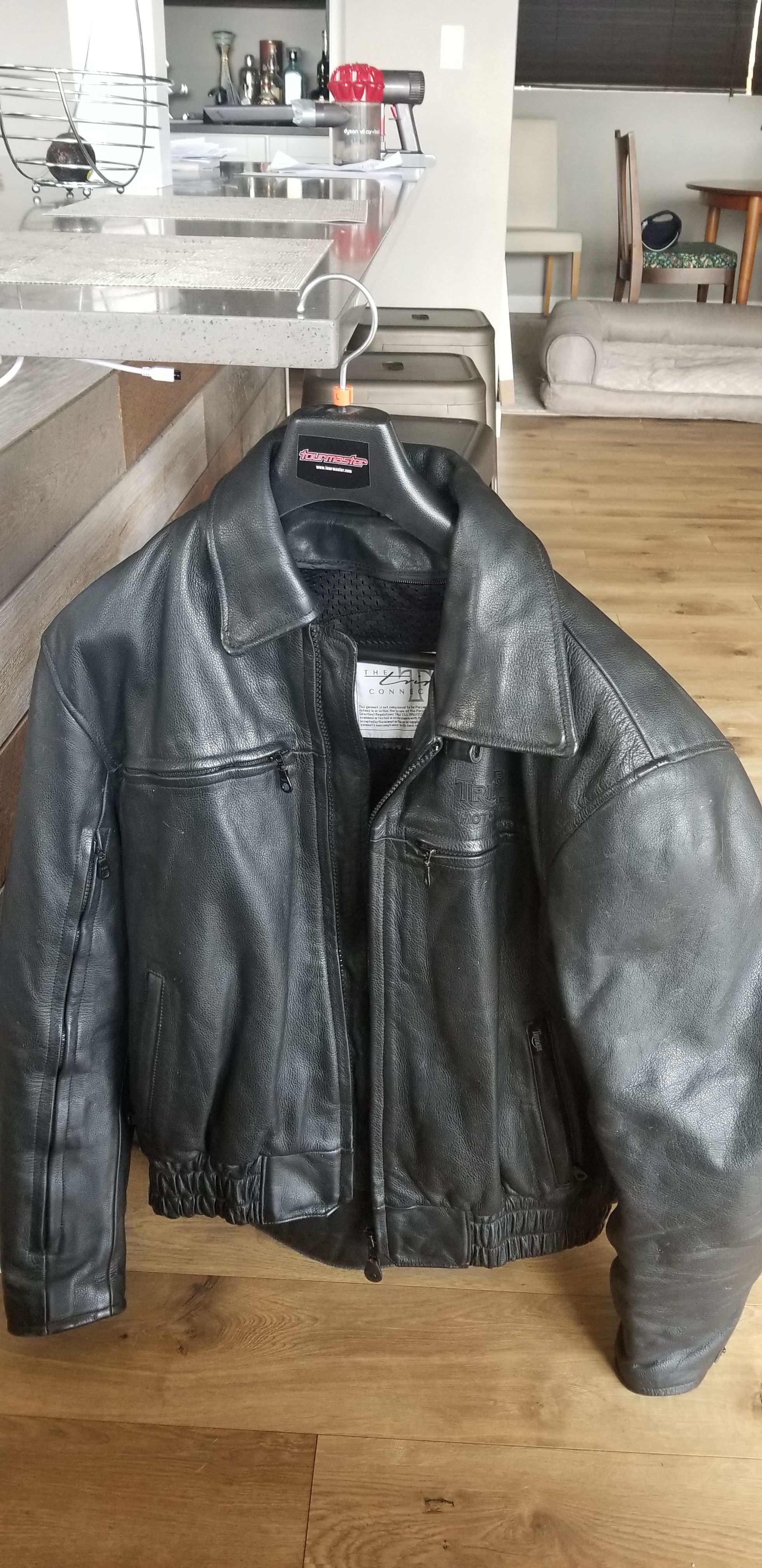 Leather Motorcycle Jacket (Triumph label)