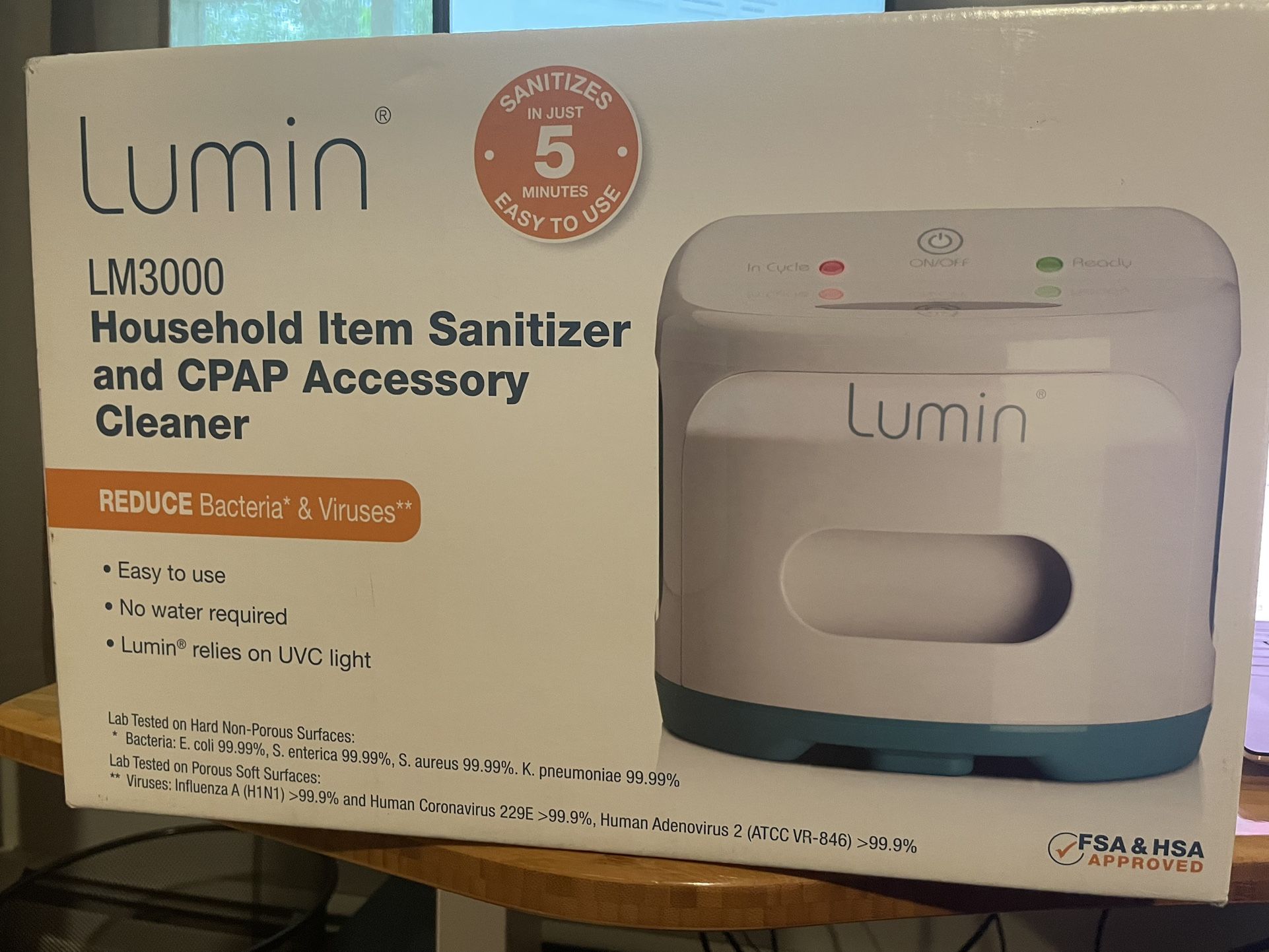 Lumin Item sanitizer & CPAP Cleaner. 