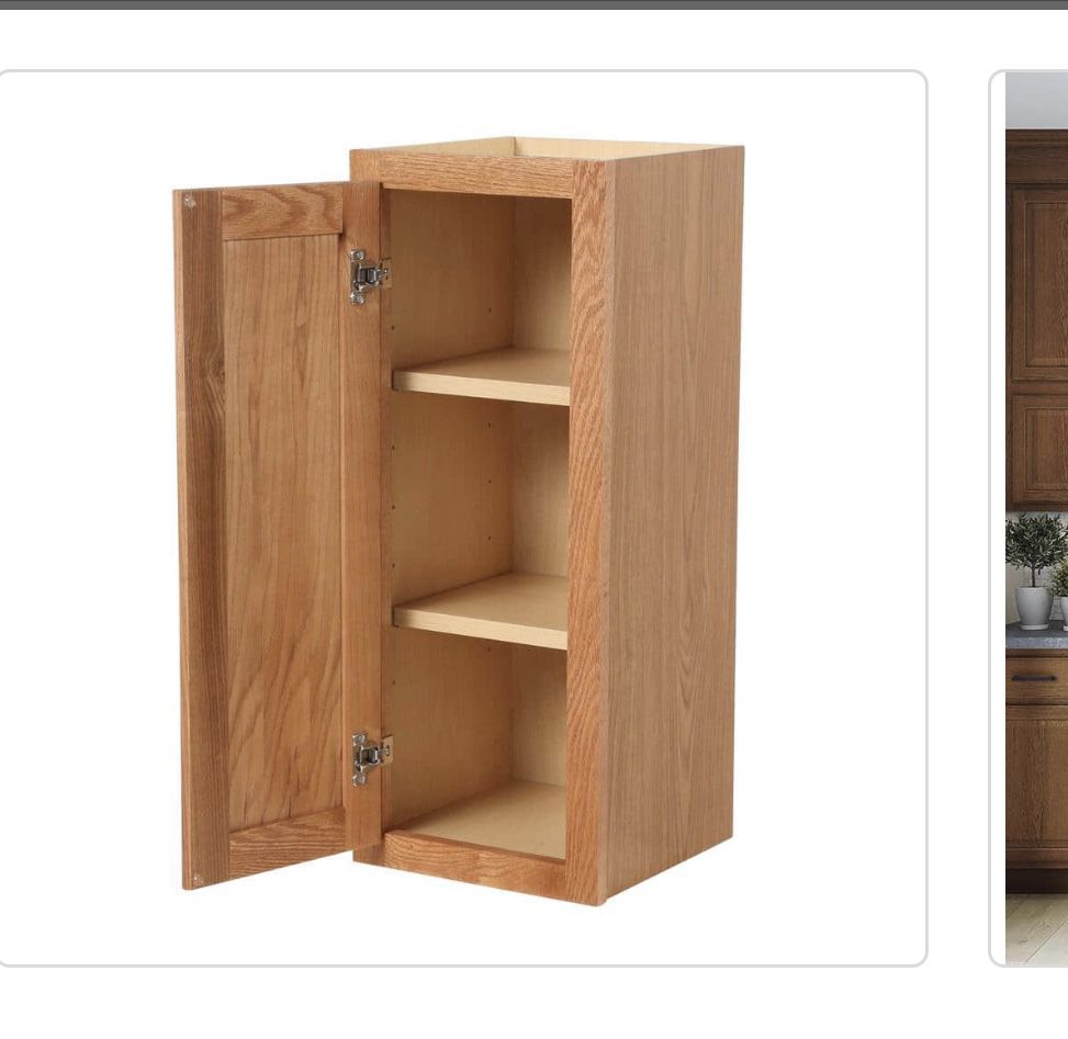 Hampton Bay Hampton Assembled 12×30x12 in. Wall Kitchen Cabinet in Medium Oak 