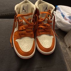 Burnt Orange Air Jordan 1s 