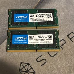 Crucial 64gb 2x32 ddr4 3200 mhz laptop memory jdec works good!
