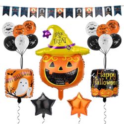 Pumpkin Halloween Party Decorations Foil Balloons
