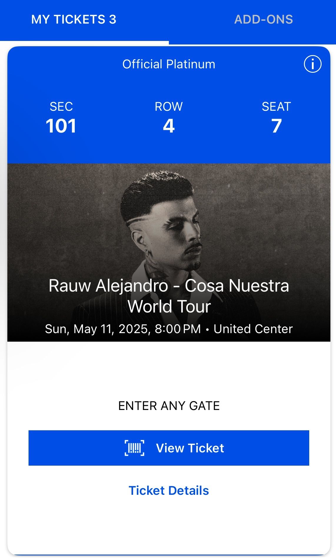 RAUW tickets - Chicago MAY 11th