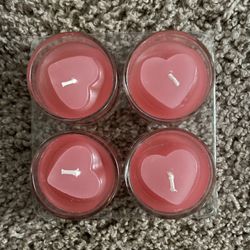 Heart Tea Light Candles - Set Of 4