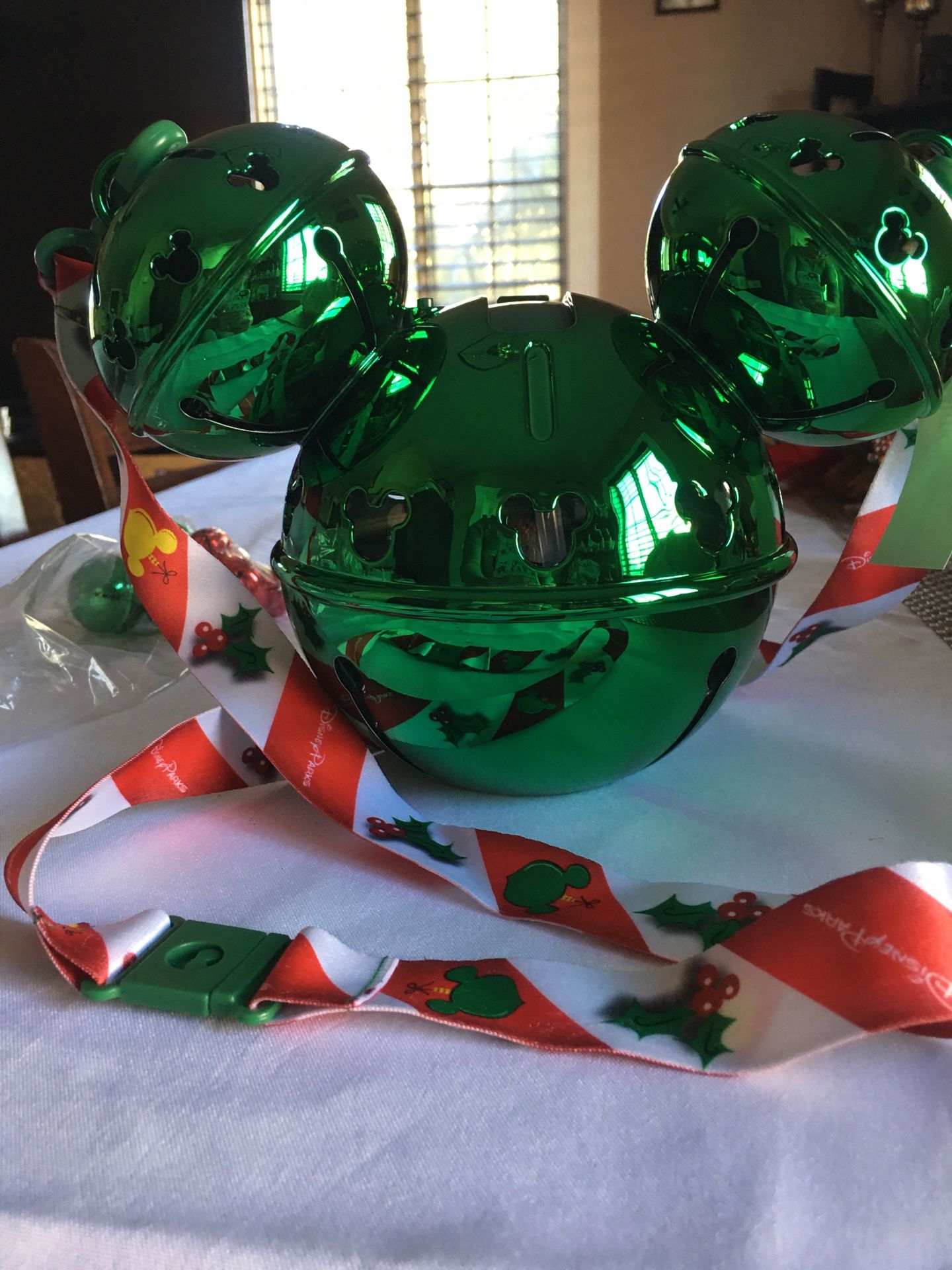 Green Disney jingle Bell cup