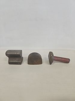 3pc Vintage Dollies Hand Anvils Auto Body / Blacksmith  C8479