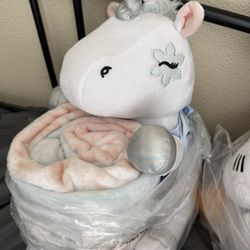 Unicorn Pillow Buddy With Throw