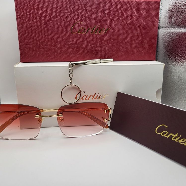 Cartier Glasses Rimless(Red)