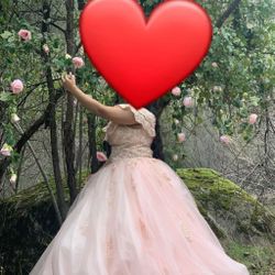 400 L/XL Light Pink Quince Dress  