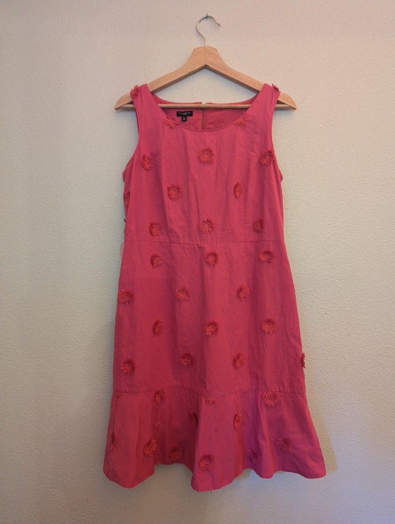 Talbots Pink Ruffled Midi Sundress