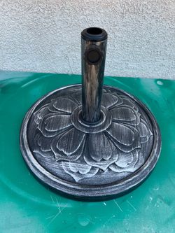 27LBS resin umbrella base stand color: silver brushed