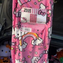 Pink Hello Kitty Rainbow  Blanket