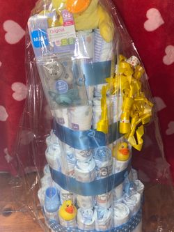 Baby Boy and girl diaper cakes !!