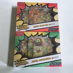 Pokémon Ascended Heros Mega Meganium Ex Box X2