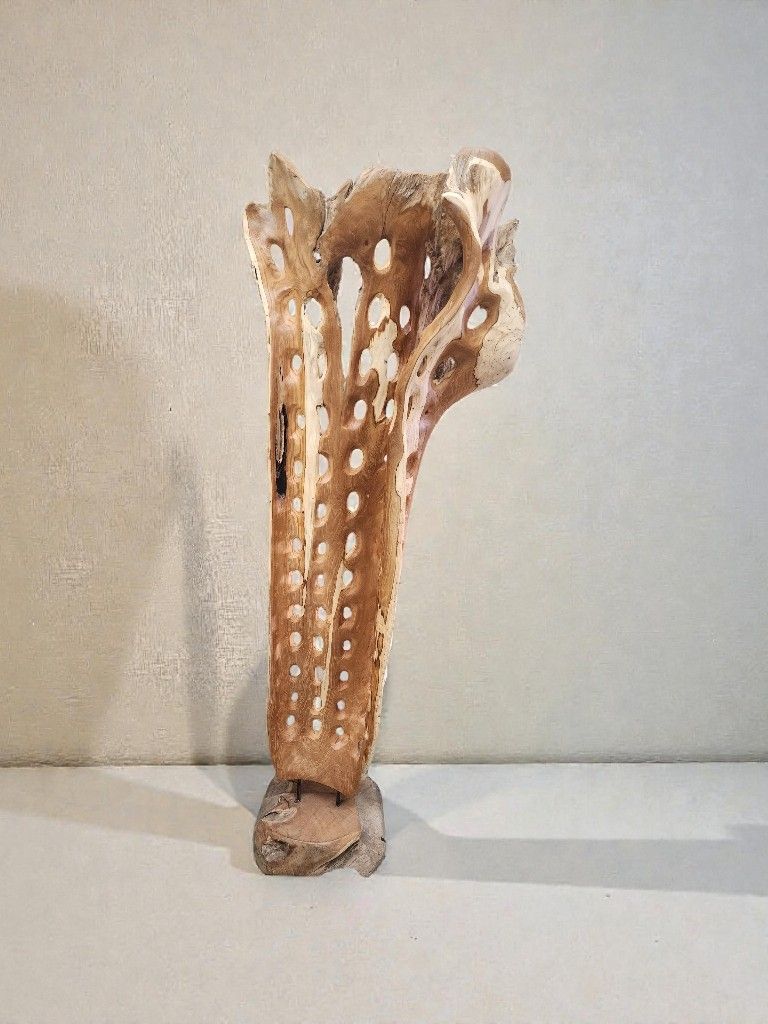 Teakroot Solid Live Edge Orchid Planter Flooring Statue Decor