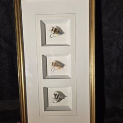 Unique Antique Framed Fly-Fishing Art 