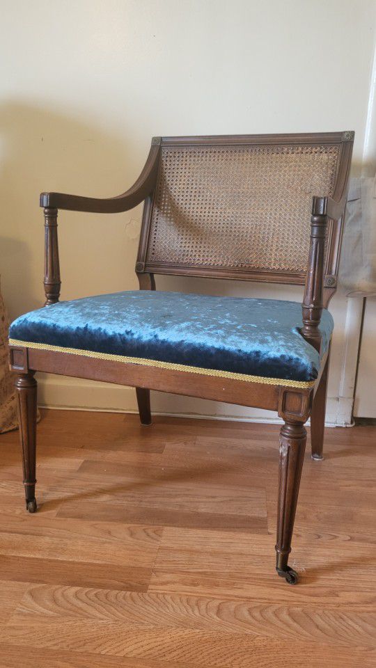 Velvet Wooden Chair