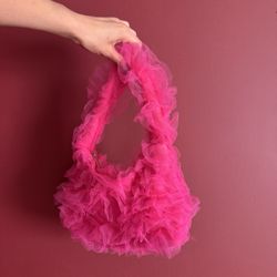 Ruffled Pink Bag
