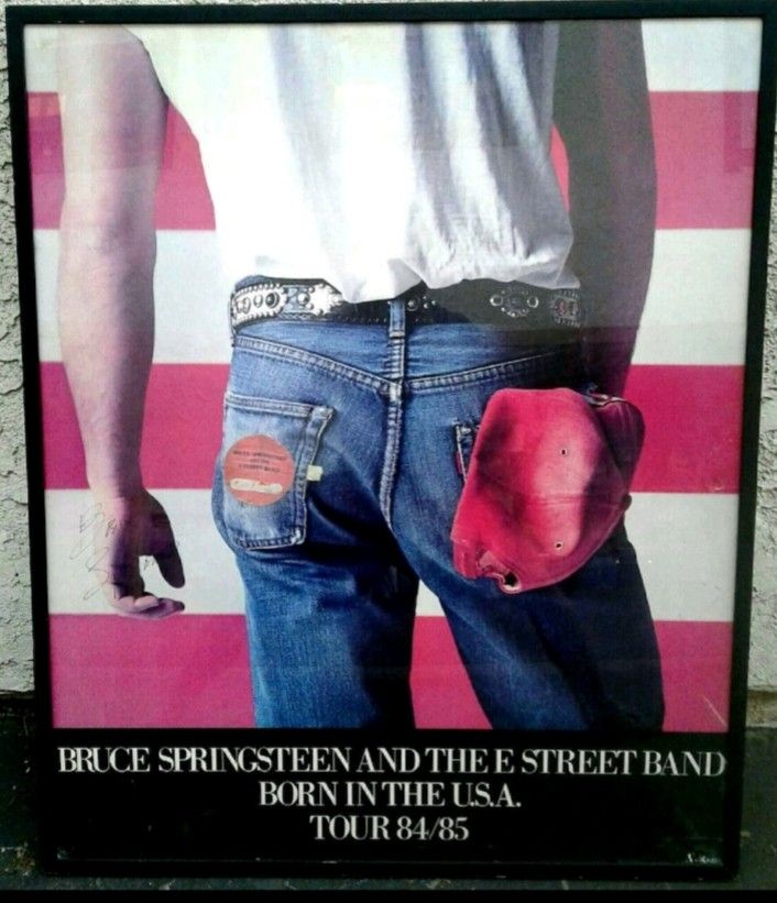 Autographed BRUCE SPRINGSTEEN "Born in the USA" Framed Tour Poster
