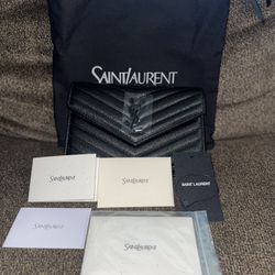 YSL Black Leather Purse