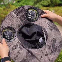 Olar energy double fan cap