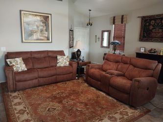 Power recliner sofa and loveseat set