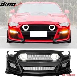 Fits 18-23 Ford Mustang Front Bumper Cover Conversion Replacement & Hood & Bumper Lip