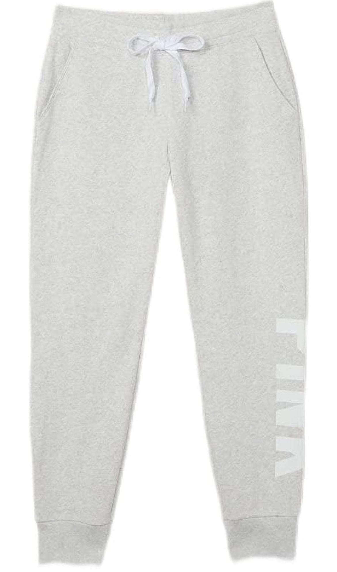 Victoria's Secret Pink Fleece Skinny Jogger Hearher Stone Size Large