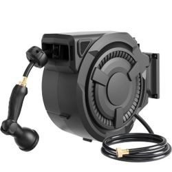 Aqua Zilla 100 ft Retractable Garden Hose Reel