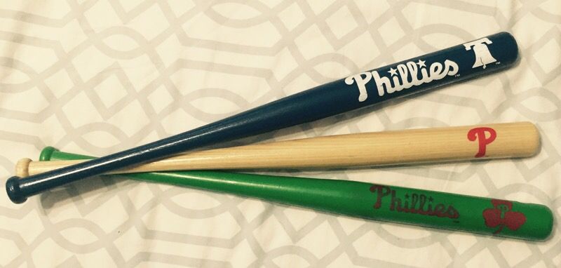 Phillies souvenir wooden bats