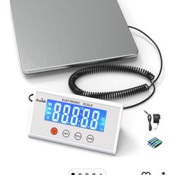 Digital Shipping Scales 440 pounds, Stainless Steel Heavy Duty Postal Scale for Warehouses, Homes, Offices, and Courier Companies, Including Product M