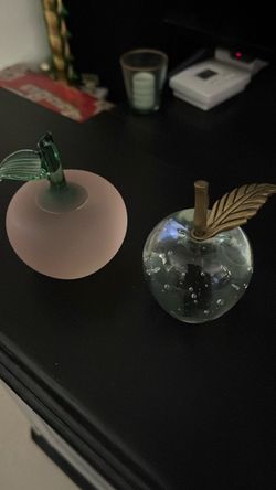Vintage apples glass 80 bucks for both