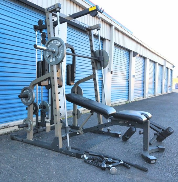 NAUTILUS GYM SET:Smith Machine/Pulley Syst./Deck-Pec/Adj.Bench/O.W.S