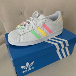 adidas Originals Superstar J Cloud White Beam Kids Casual Shoes HP7885
