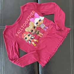 L.O.L. Surprise! Girls' Red Long Sleeve Tee