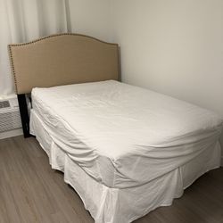 Full Size Bed + Box Spring + Metal Frame + Head Board