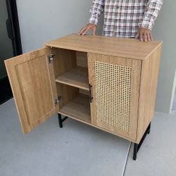 New In Box 31.5x15x33 Inches Tall Entryway Buffet Sideboard Kitchen Cabinet Cupboard Shelf Teak Microwave Stand Shoe Rack Storage 