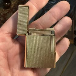 S.T. Dupont Paris Gold Plated Lighter Made in France Vintage Luxury Lighter Rare