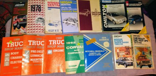 MIXED LOT OF 13 CAR MANUALS – 1962 to 2003