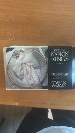 Oriental Napkin Rings Set of 4