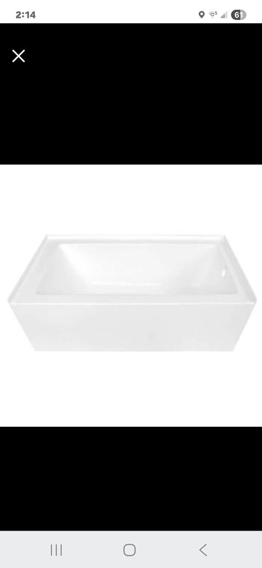 NEW VTDE603122R 60"L x 30.69"W x 22.06"H Acrylic Alcove Spa Bath Soak Tub (Right Hand Drain Hole)