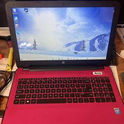 (pink) HP 15” Notebook, Model RTL8188EE, Tested, 1.6GHz, 4 GB RAM, 911 GB HDD