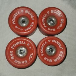80'S Powell Bones 65mm 84A Skateboard Wheels 