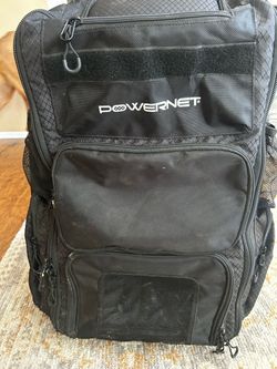 Black Powernet Baseball Sling bag. | Can be turned into backpack