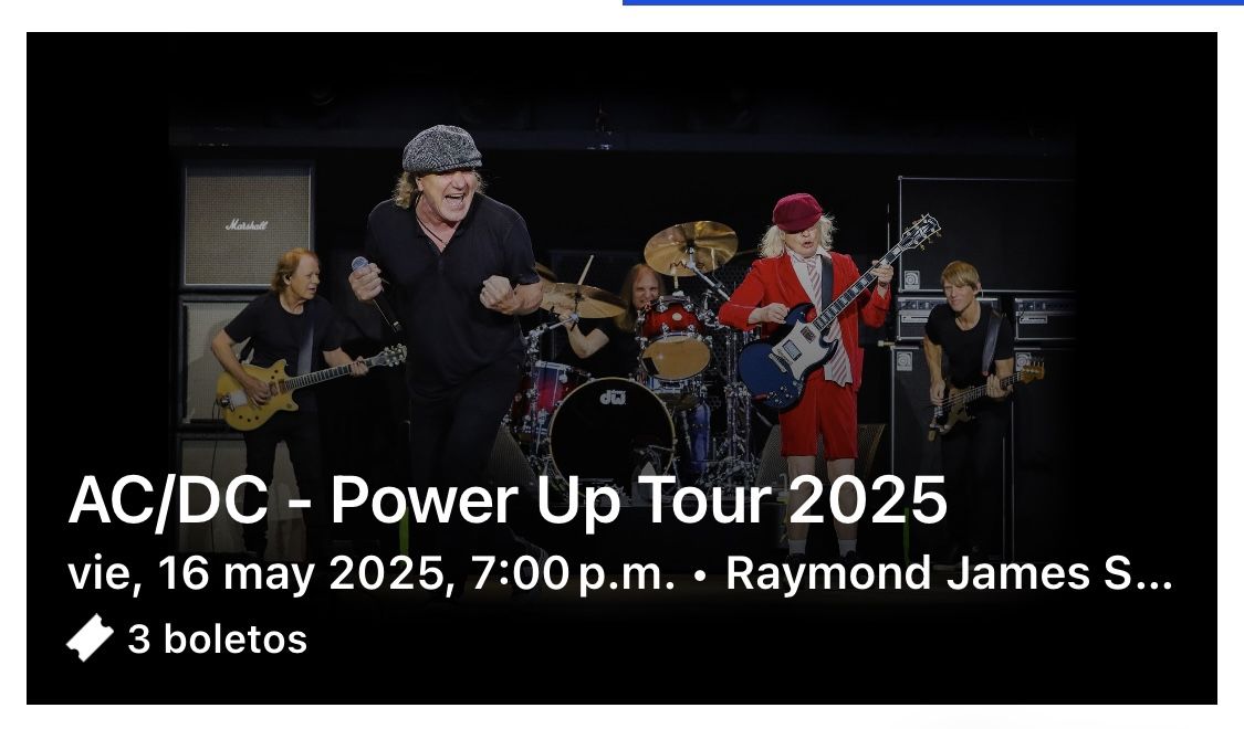 AC DC Concert In Tampa Ticket